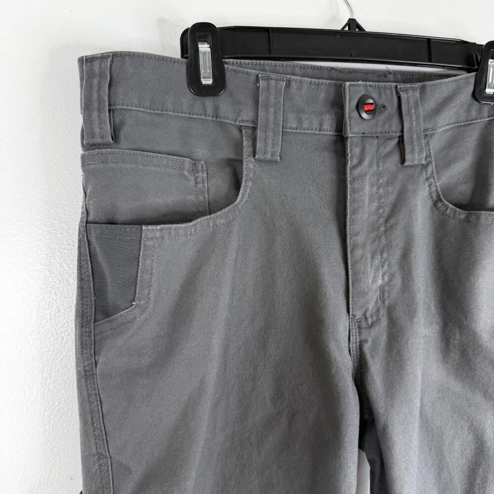 Milwaukee 701 Work Pants Mens 34x32 Gray Canvas Straight Utility Stretch Jeans